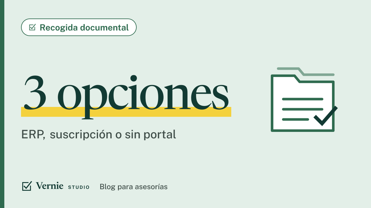 Portada: 3 opciones, ERP, suscripción o sin portal